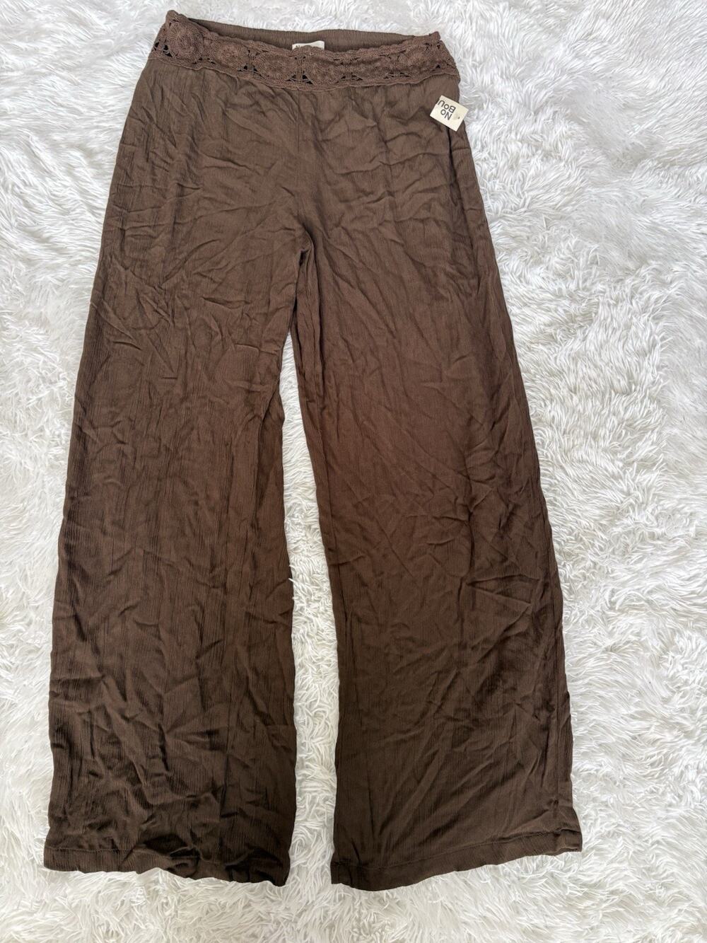 No Boundaries M Brown Wide Leg Flowy Pants. New/w Tags. Great Pair